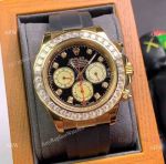 Copy Rolex Daytona Gold Diamond Watch 40mm Men Size